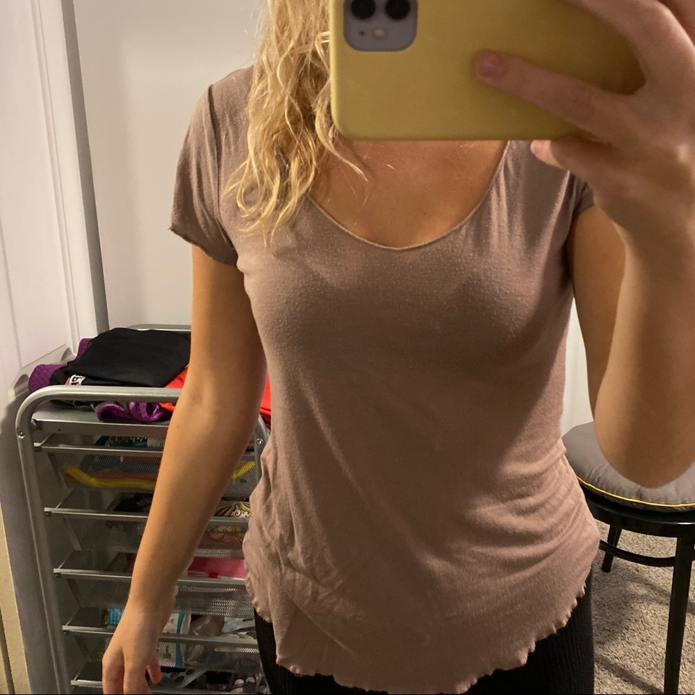 2 Tilly’s T-shirts- Maroon and Tan size S